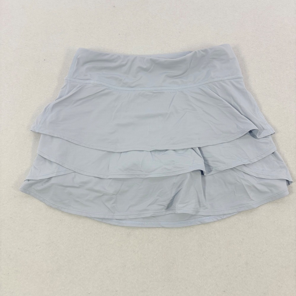 Athleta Girl Swing Skort Girls XL 14 Light Blue Tiered Active Tennis Skirt